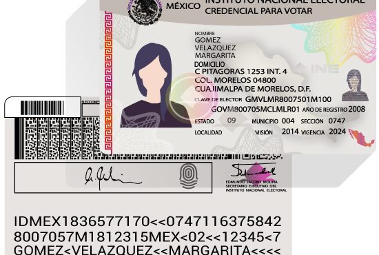 Imagen de Credencial para Votar por ambos lados