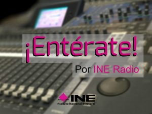 Banner Entérate por INE Radio