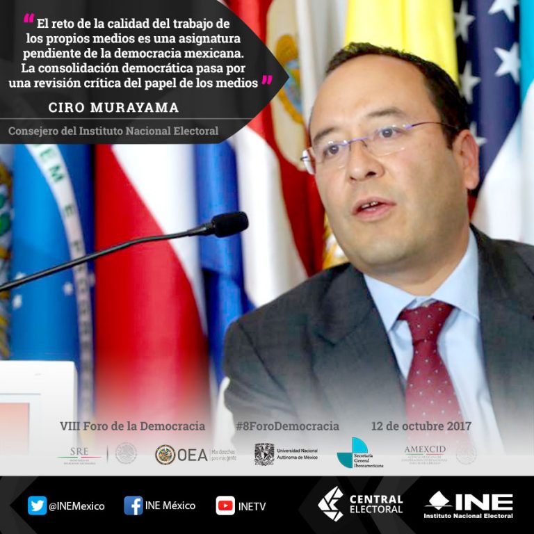 Ciro Murayama, Consejero Electoral del INE.