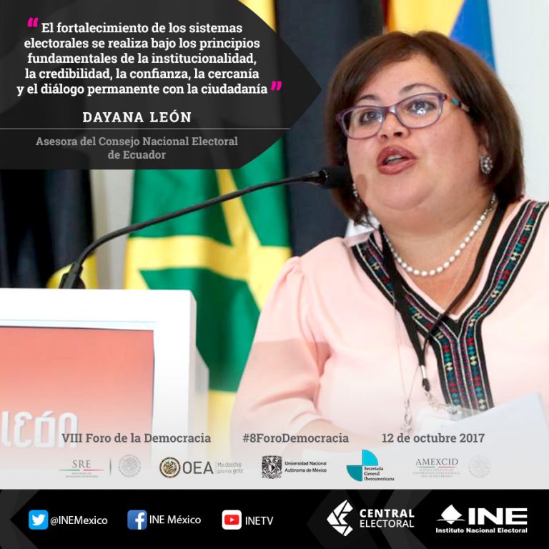 Dayana Leon, asesora del Consejo Nacional Electoral de Ecuador.