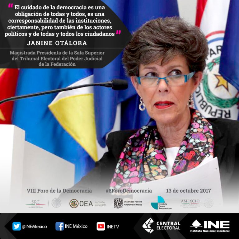 Janine Otálora, Magistrada Presidenta de la Sala Superior del Tribunal Electoral del Poder Judicial de la Federación.