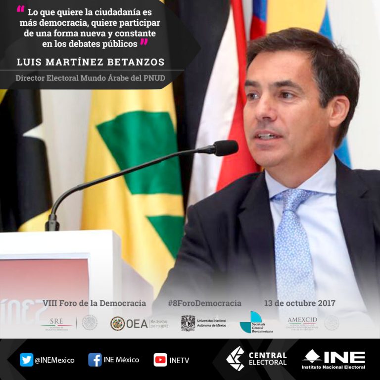 Luis Martínez Betanzos, Director Electoral Mundo Árabe del PNUD.