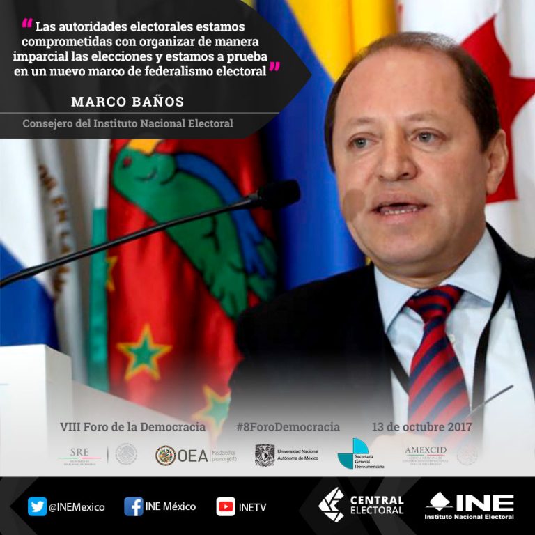 Marco Baños, Consejero Electoral del INE.
