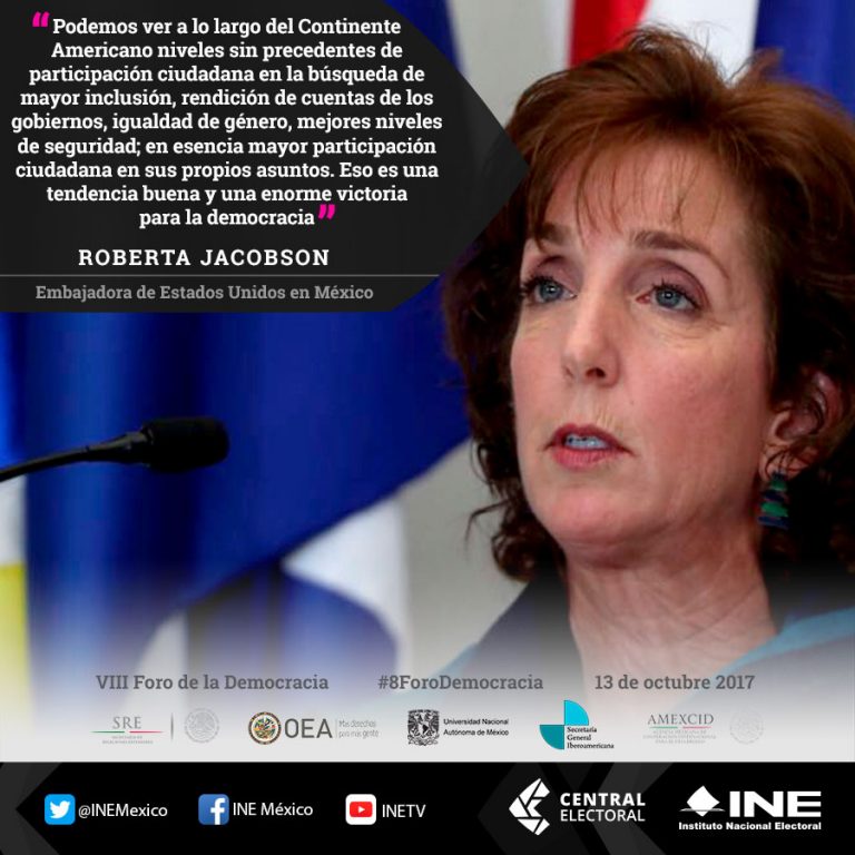 Roberta Jacobson, Embajadora de Estados Unicos en México.
