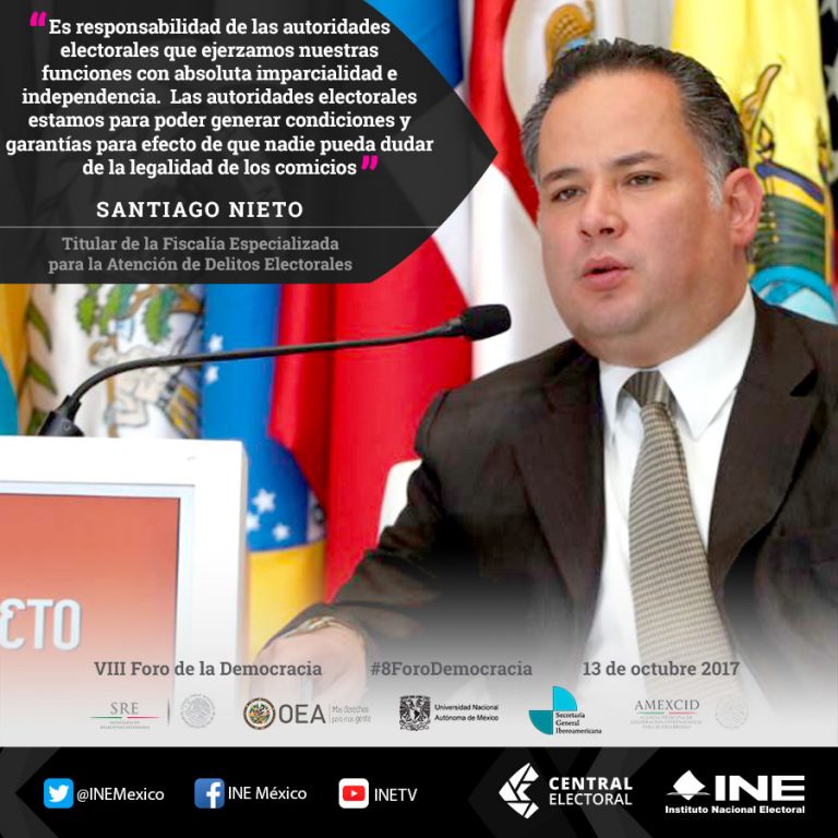 Santiago Nieto, titular de la Fiscalía Especializada para la Atención de Delitos Electorales.