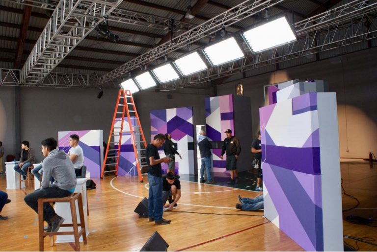 Preparativos en la Universidad Autónoma de Baja California para el 
Segundo Debate Presidencial.