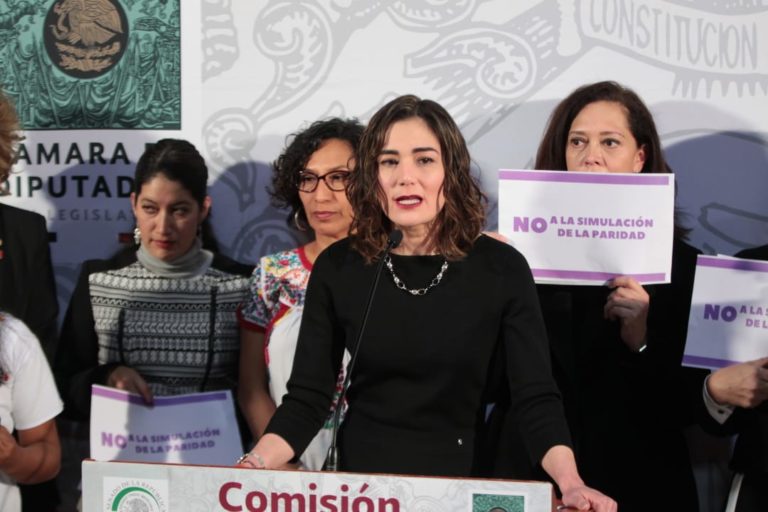 Dania Ravel Cuevas, Consejera Electoral del INE en la Conferencia de Prensa Simulación de la Paridad en el estado de Oaxaca.