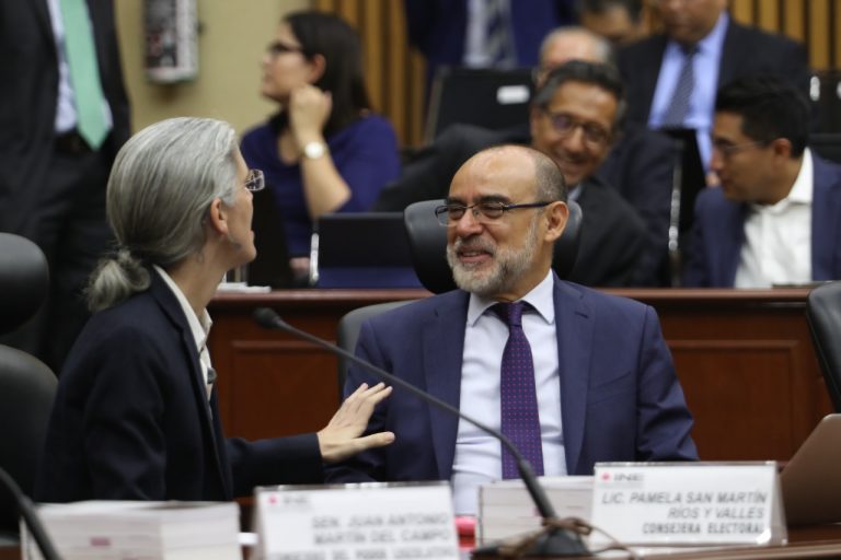 Pamela San Martín Ríos y Vallles y  Jaime Rivera Velázquez, Consejera y Consejero Electorales.