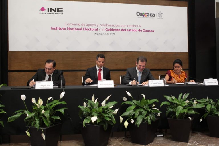Firma de Convenio de apoyo y colaboración INE-Gobierno del estado de