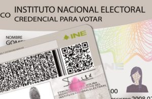 Frente y tras de la Credencial para Votar