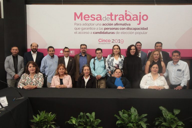 Mesa de trabajo para adoptar una acción afirmativa que garantice a las personas con discapacidad el acceso a candidaturas de elección popular.