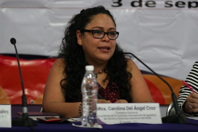 Carolina del Ángel Cruz, presidenta de la Comisión Permanente de Igualdad de Género y Derechos Humanos del IECM.