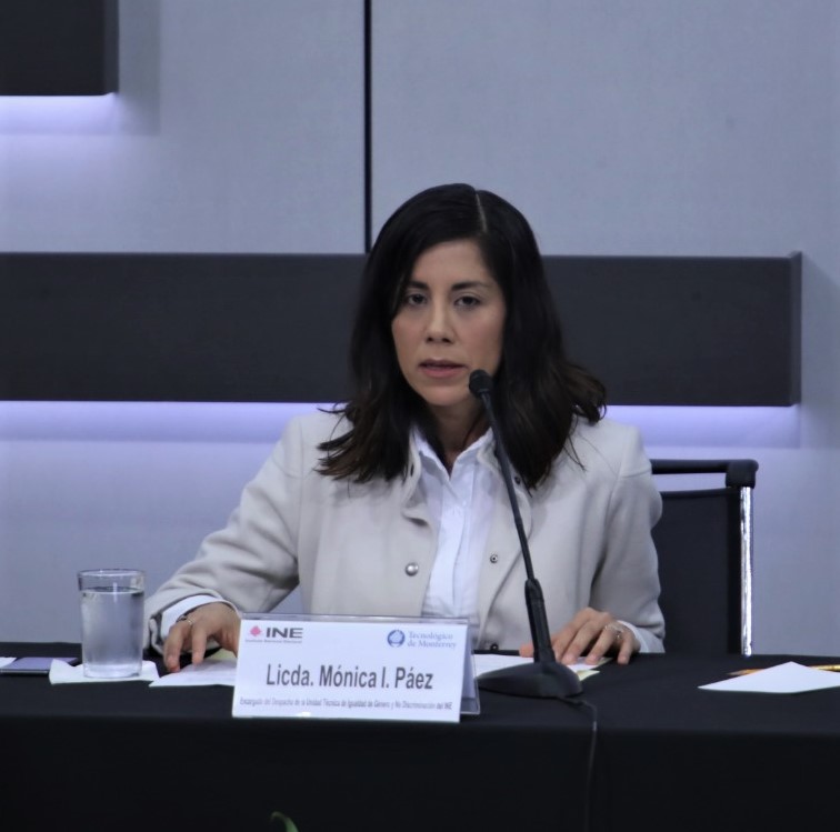 Mónica Isabel Páez Villa, Encargada del Despacho de la Unidad Técnica de Igualdad de Género y No Discriminación del INE.