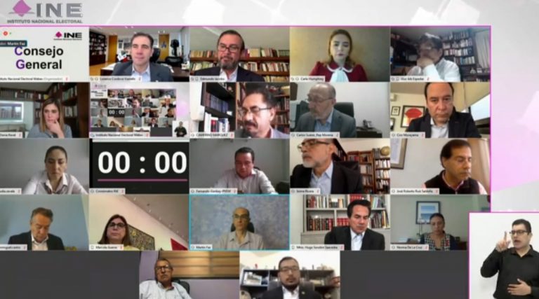 Sesión Extraordinaria del Consejo General,  transmitida por la plataforma virtual.