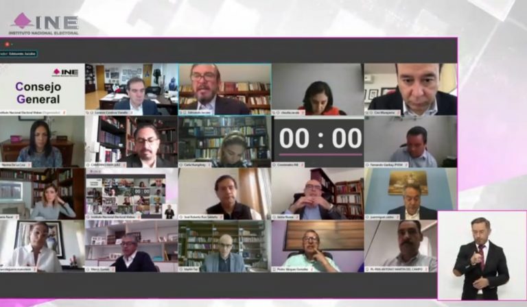 Sesión Extraordinaria del Consejo General,  transmitida por la plataforma virtual.