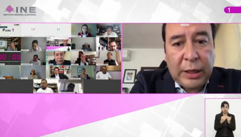 Sesión Extraordinaria del Consejo General,  transmitida por la plataforma virtual.