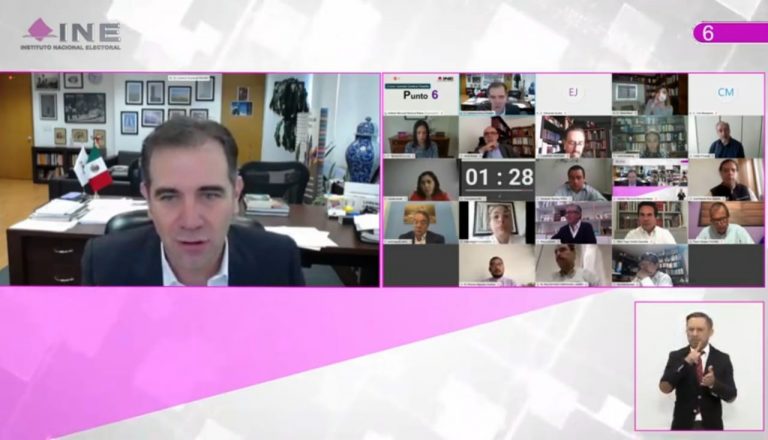 Sesión Extraordinaria del Consejo General,  transmitida por la plataforma virtual.