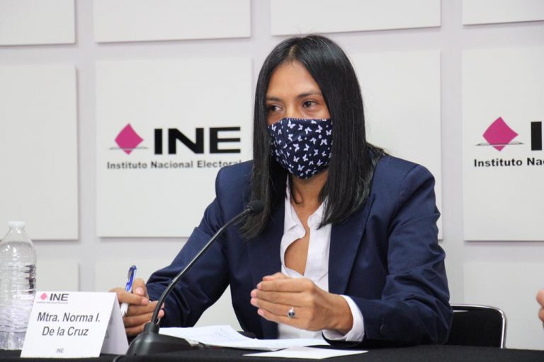Norma Irene de la Cruz Magaña, Consejera Electoral y Presidenta de la Comisión.