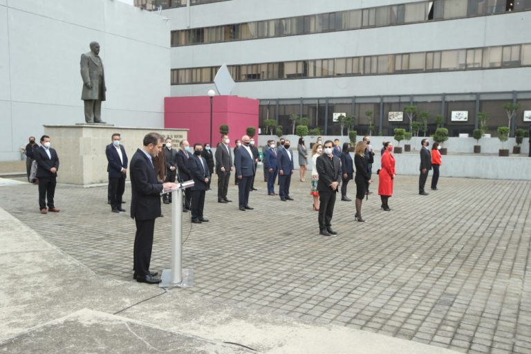 Ceremonia de Honores a la Bandera con motivo del Inicio del Proceso Electoral Federal 2020-2021