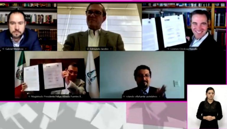 Firma de Convenio para la implementación del sistema del juicio en Línea, en los medios de impugnación en materia electoral en los que el INE sea autoridad responsable o vinculada.