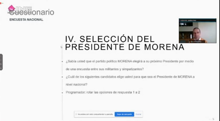 Presentación de resultados de la encuesta de Morena