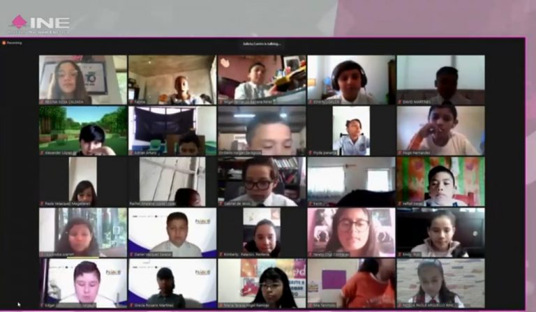 11° Parlamento Virtual de Niñas y Niños de México 2020, transmitida por la plataforma virtual del INE.