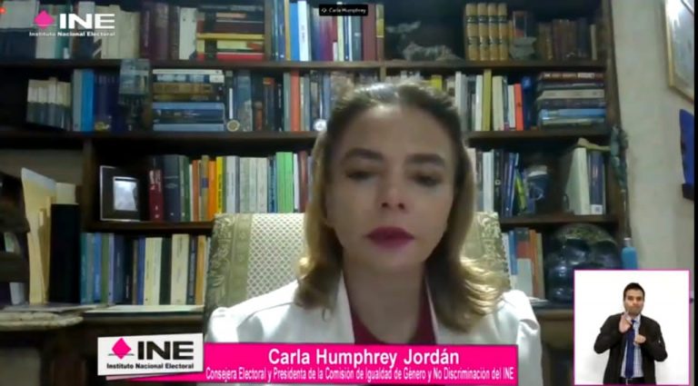 Carla Humphrey Jordan, Consejera Electoral y Presidenta de la Comisión de Igualdad de Género y No Discriminación del INE.