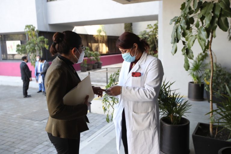 Se instaló filtro sanitario para todo el personal que trabaja en las Oficinas Centrales del Instituto.