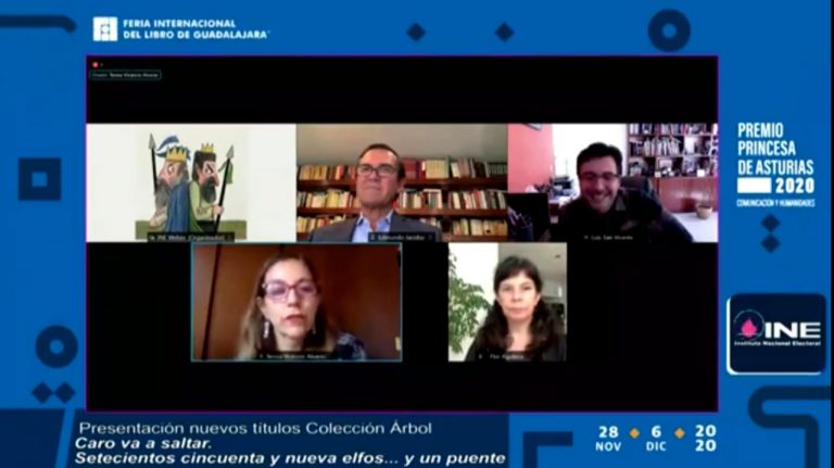 Participación del INE en la FIL Guadalajara 2020. Presentación nuevos títulos  Colección Árbol “Caro va a saltar” y Setecientos cincuenta y nueve elfos… y un puente