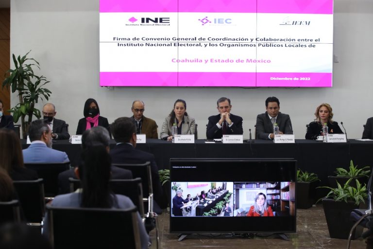 Firma de Convenio entre el INE y los OPL de Coahuila y el Estado de México