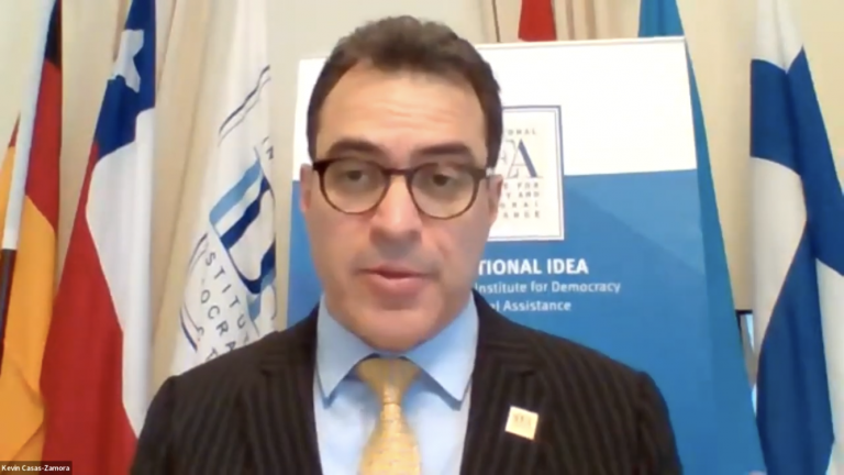 Kevin Casas Zamora, Secretario General IDEA Internacional.