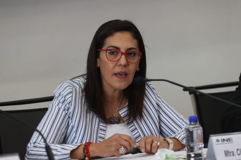 Claudia Zavala Pérez Consejera Electoral y Presidenta de la Comisión Temporal del Voto de las Mexicanas y los Mexicanos Residentes en el extranjero.