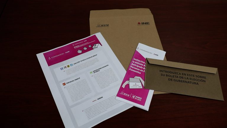Integración de los Sobres Paquete Electoral de Seguridad para voto anticipado y en prisión preventiva para la elección de gubernaturas del Estado de México