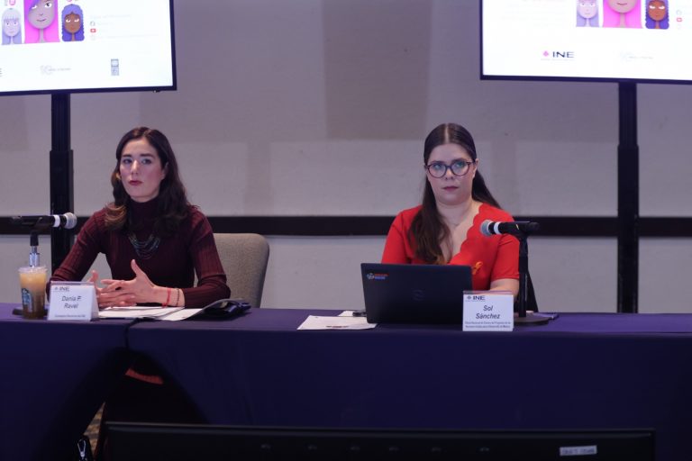 Dania Ravel Cuevas Consejera Electoral del INE y Sol Sánchez Oficial Nacional de Género del PNUD México.