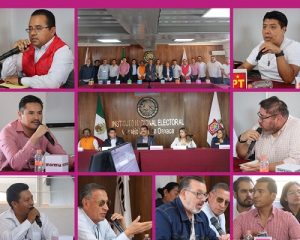 Diferentes fotos de la reunión del INE Oaxaca