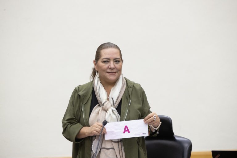 Guadalupe Taddei Zavala, Consejera Presidenta con la letra A resultado de la Insaculación para seleccionar a la ciudadanía  que integrará las Mesas directivas de casilla del Proceso electoral 2023-2024.