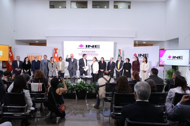 Imagen de la solicitud de registro de Jorge Álvarez Máynez, como candidato a la Presidencia