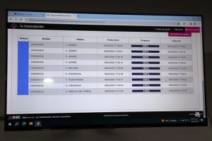 Pantalla con resultados de primera insaculación ciudadana