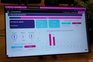Pantalla con información sobre sorteo