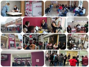 Diferentes fotos de ciudadanos en Módulos del INE