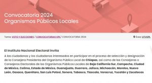 Convocatoria 2024 Organismos Públicos Locales