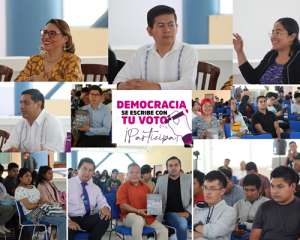 Combinación de fotos del foro del INE Oaxaca