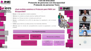 Captura de pantalla de foro virtual del INE Sinaloa