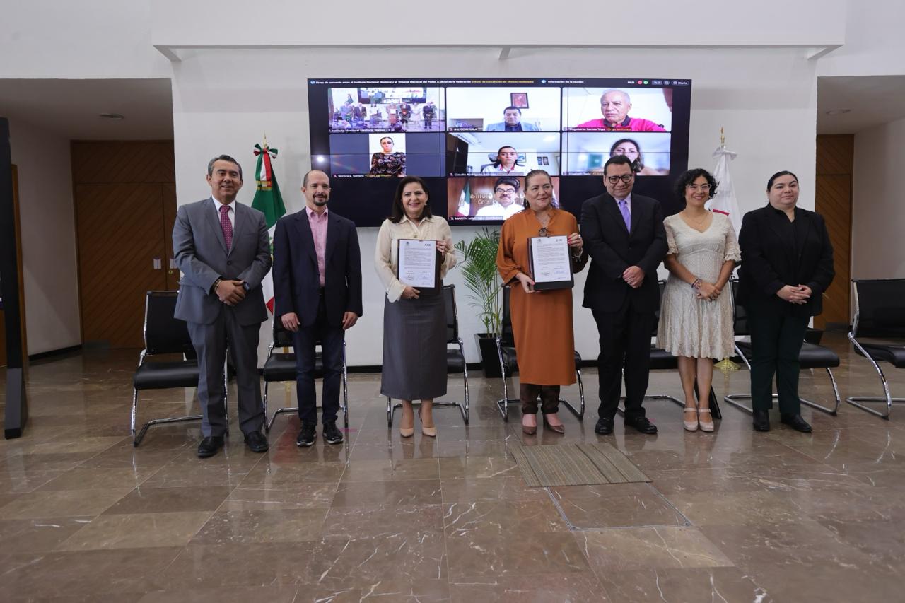 Firma de convenios y marcos específicos de colaboración INE-TEPJF