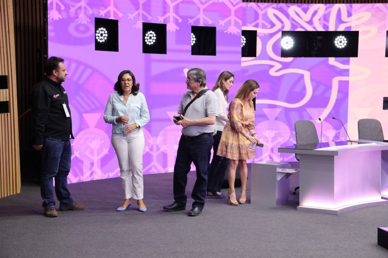 Presentación del Set del Primer Debate Presidencial.