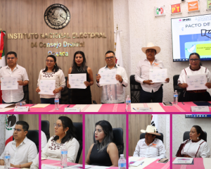 Mezcla de fotos con los candidatos a diputados en Oaxaca