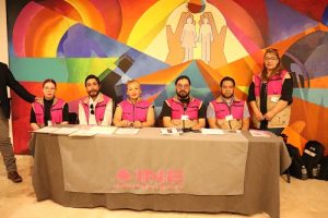 Integrantes del INE Zacatecas durante el simulacro