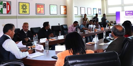 Integrantes del INE en Tlaxcala