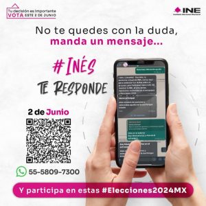 Botón para acceder a la cápsula de audio sobre la asistente virtual “Inés”