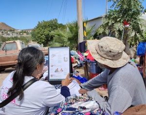 CAE durante capacitación a persona funcionaria de casilla en el exterior